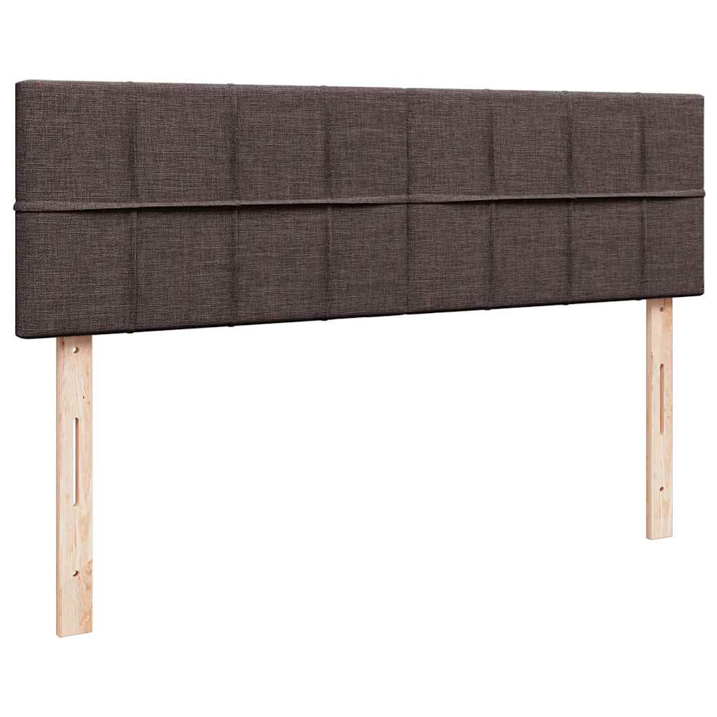 Cadre de lit ottoman avec matelas marron foncé 160x200 cm tissu - XIOS