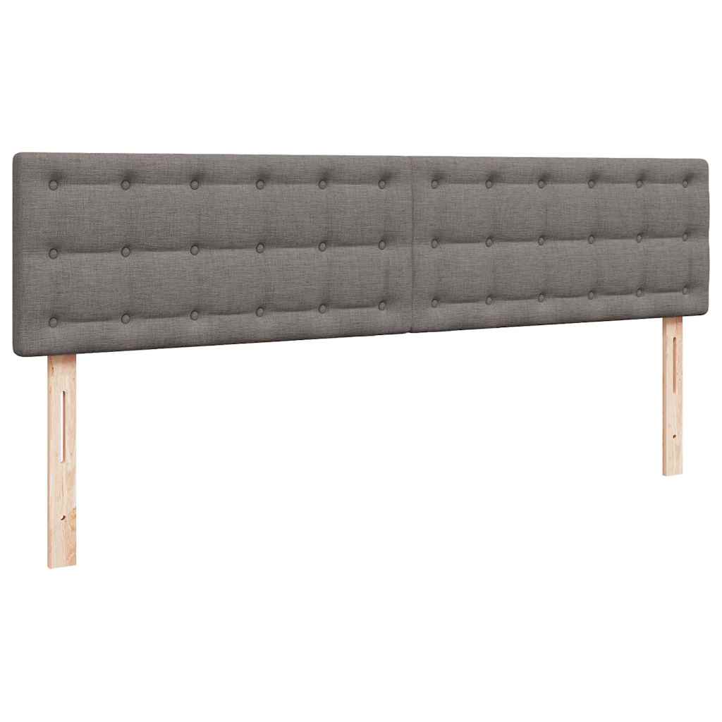 Cadre de lit ottoman avec matelas taupe 160x200 cm tissu - XIOS