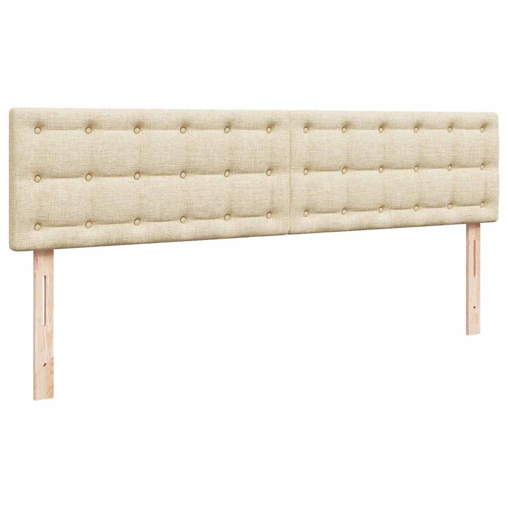 Lit ottoman avec matelas et LED crème 180x200cm tissu - XIOS