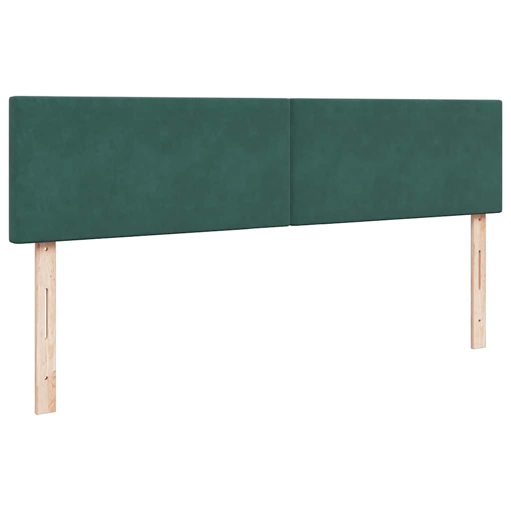 Cadre de lit ottoman avec matelas vert foncé 160x200 cm velours - XIOS