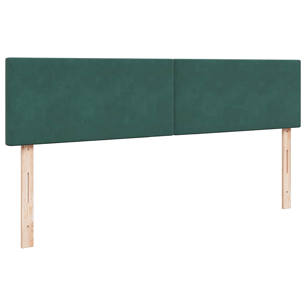Cadre de lit ottoman avec matelas vert foncé 200x200 cm velours - XIOS