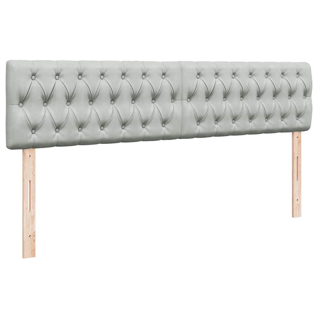 Cadre de lit ottoman avec matelas gris clair 180x200 cm velours - XIOS