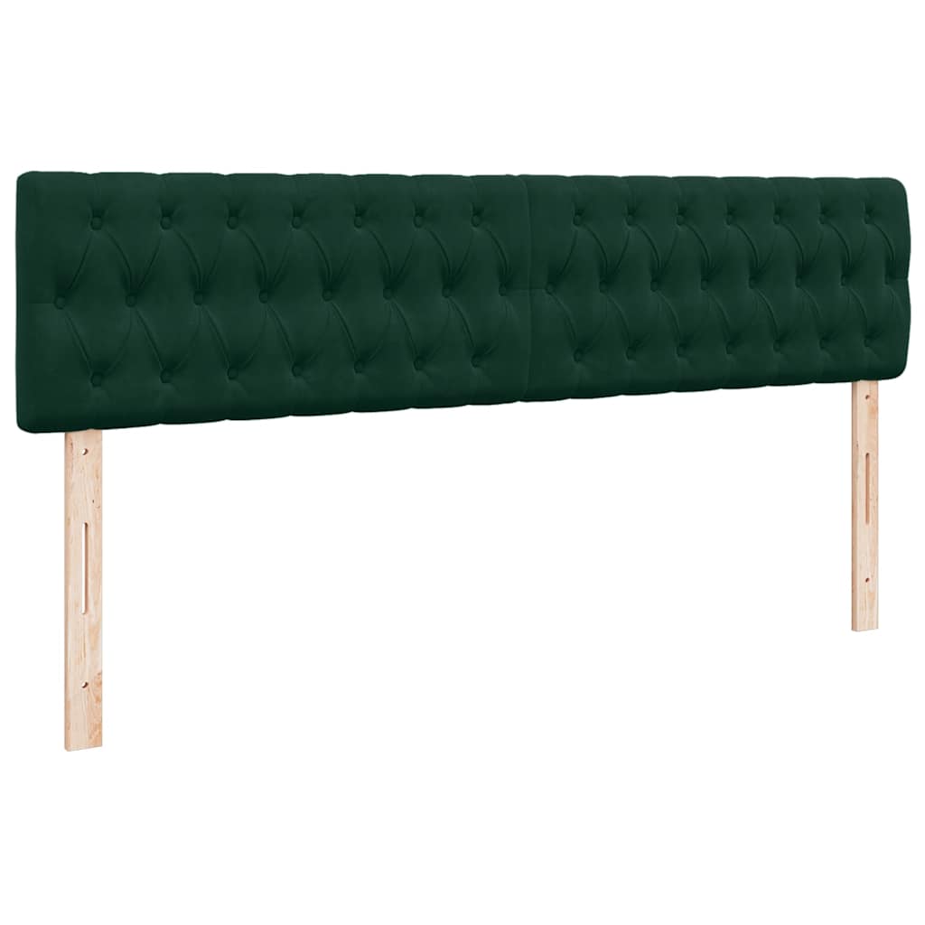 Cadre de lit ottoman avec matelas vert foncé 180x200 cm velours - XIOS