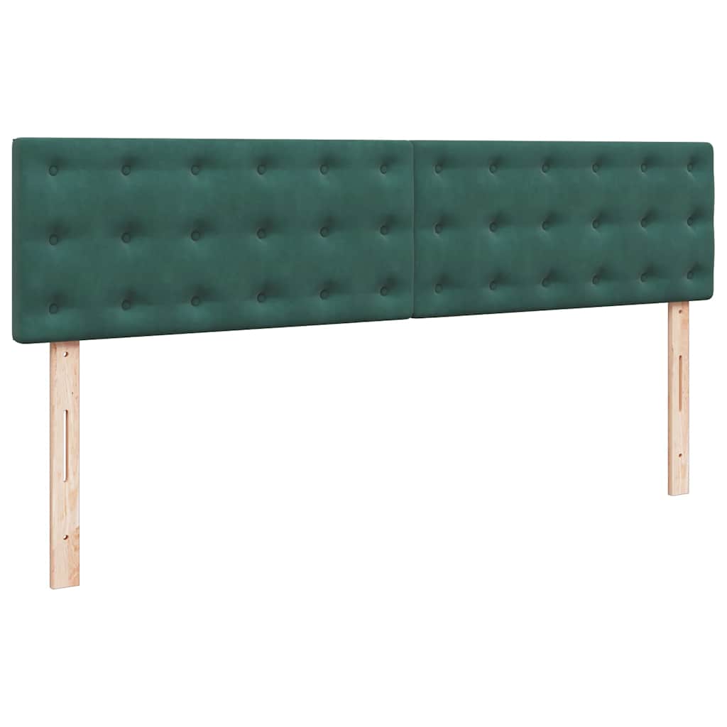 Cadre de lit ottoman avec matelas vert foncé 180x200 cm velours - XIOS