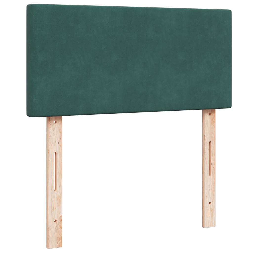 Cadre de lit ottoman avec matelas vert foncé 160x200 cm velours - XIOS