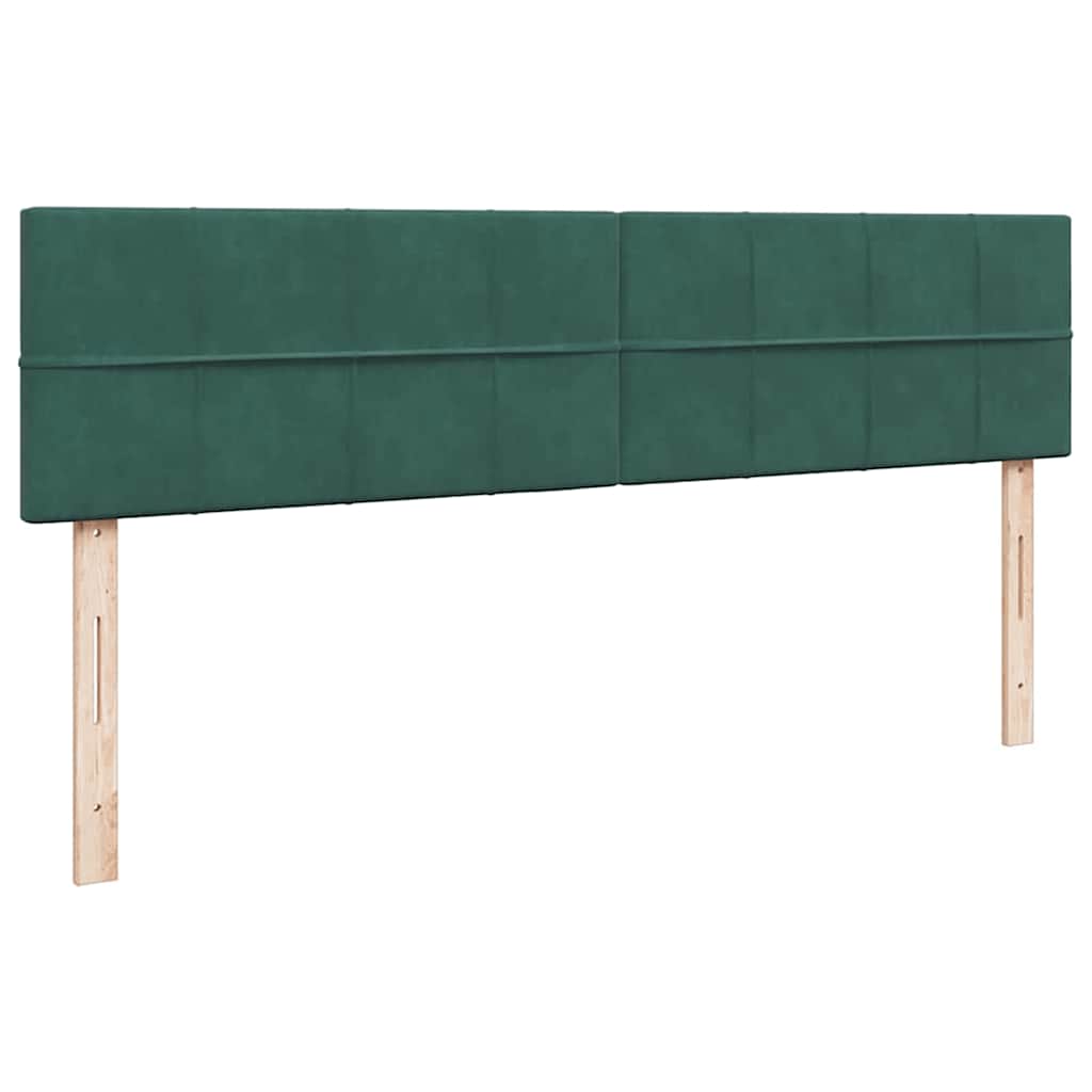 Cadre de lit ottoman avec matelas vert foncé 160x200 cm velours - XIOS
