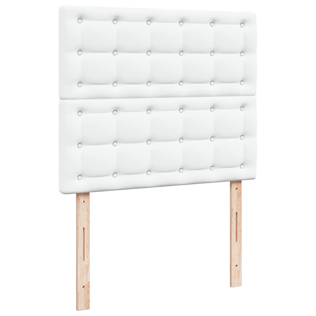 Cadre de lit ottoman avec matelas blanc 120x200 cm similicuir - XIOS