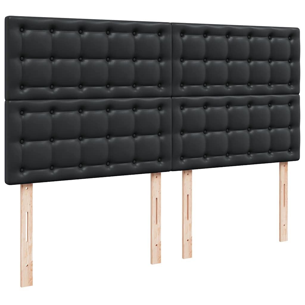 Cadre de lit ottoman avec matelas noir 180x200 cm similicuir - XIOS