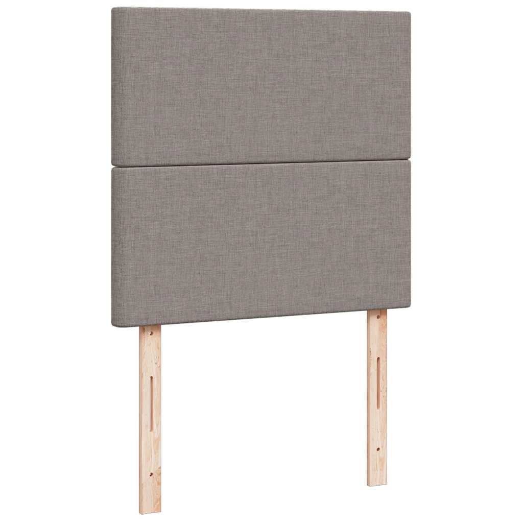 Lit ottoman avec matelas taupe 100x200 cm tissu