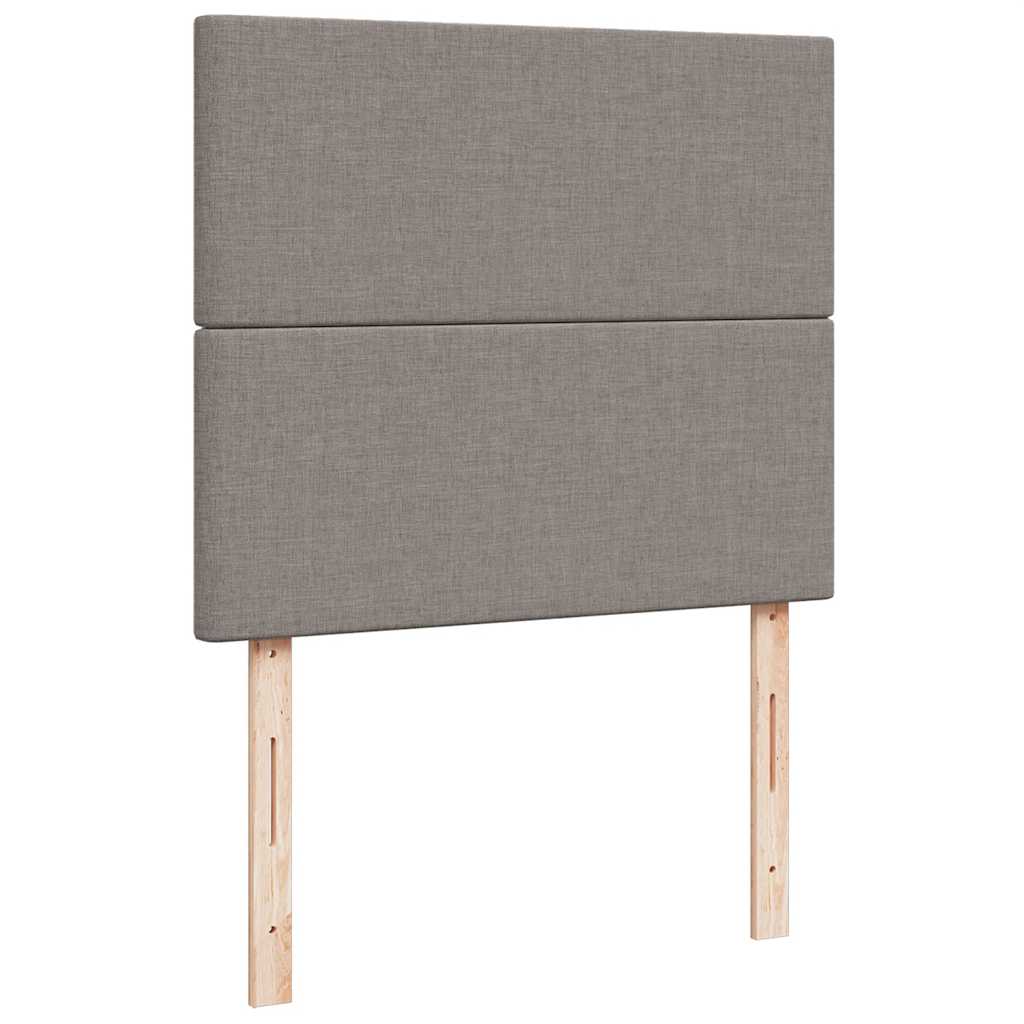 Cadre de lit ottoman avec matelas taupe 120x190 cm tissu - XIOS