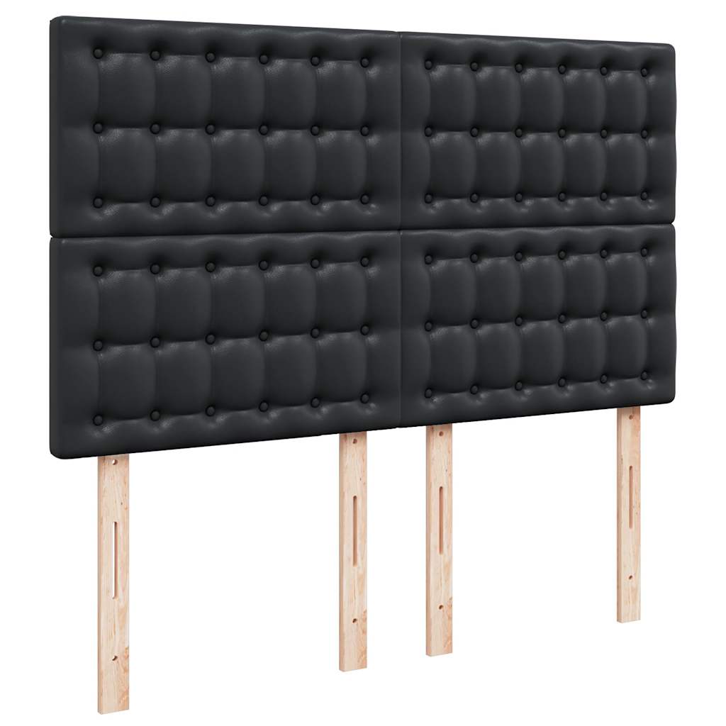 Cadre de lit ottoman avec matelas noir 140x190 cm similicuir - XIOS