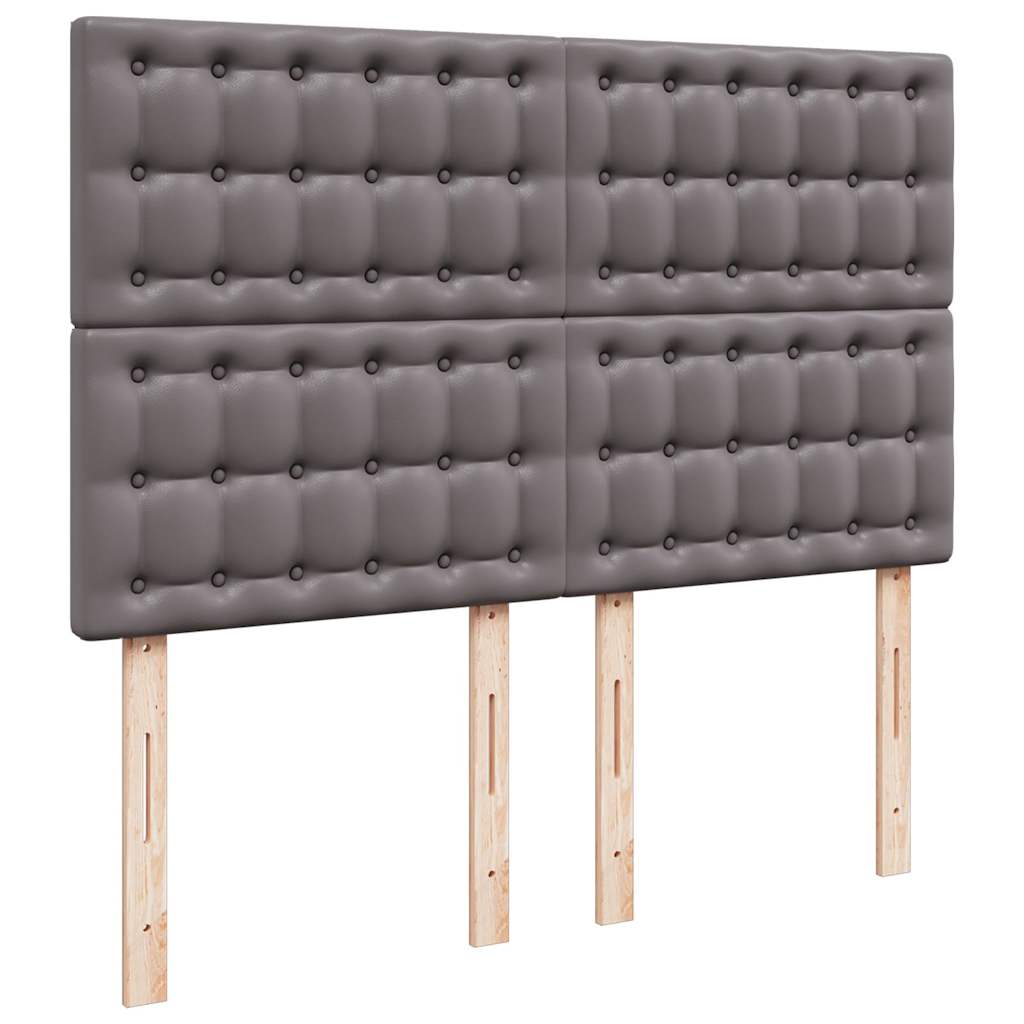 Cadre de lit ottoman avec matelas gris 140x200 cm similicuir - XIOS