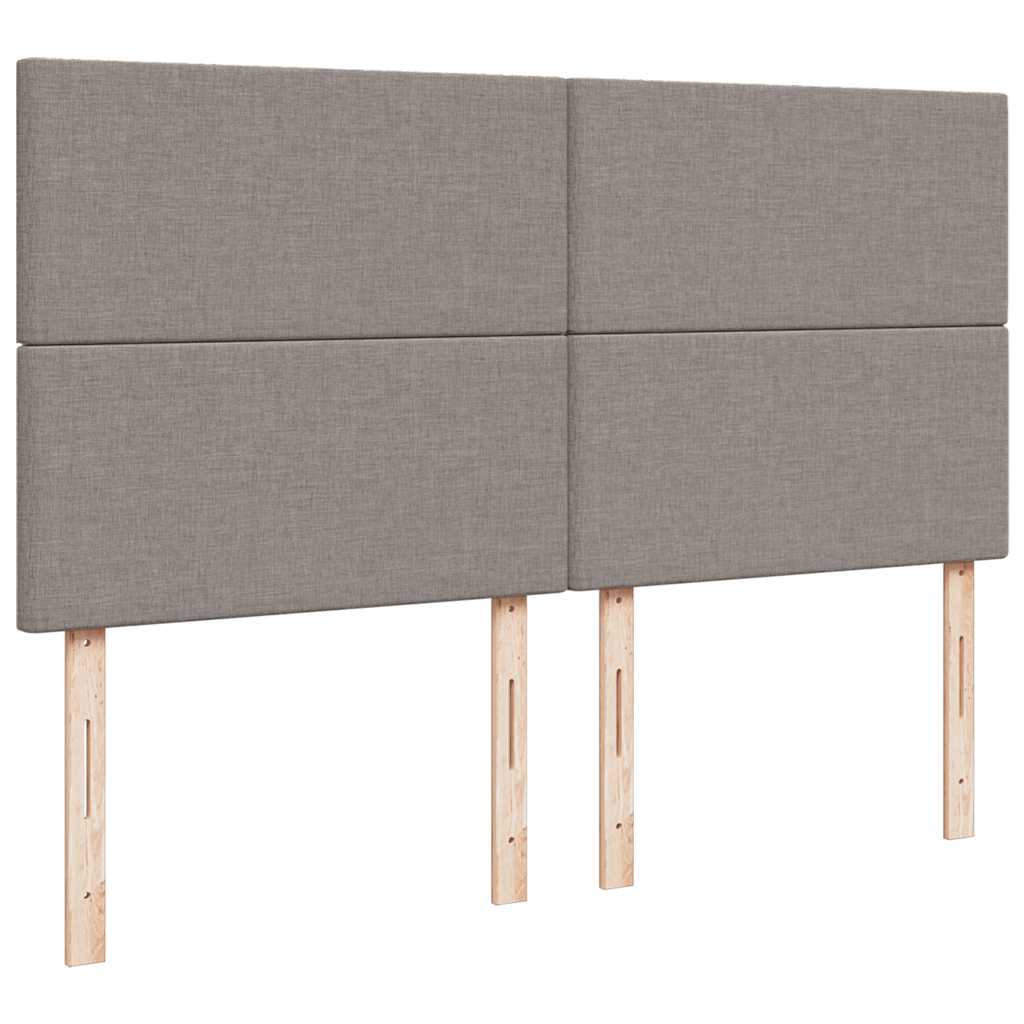 Cadre de lit ottoman avec matelas taupe 180x200 cm tissu - XIOS