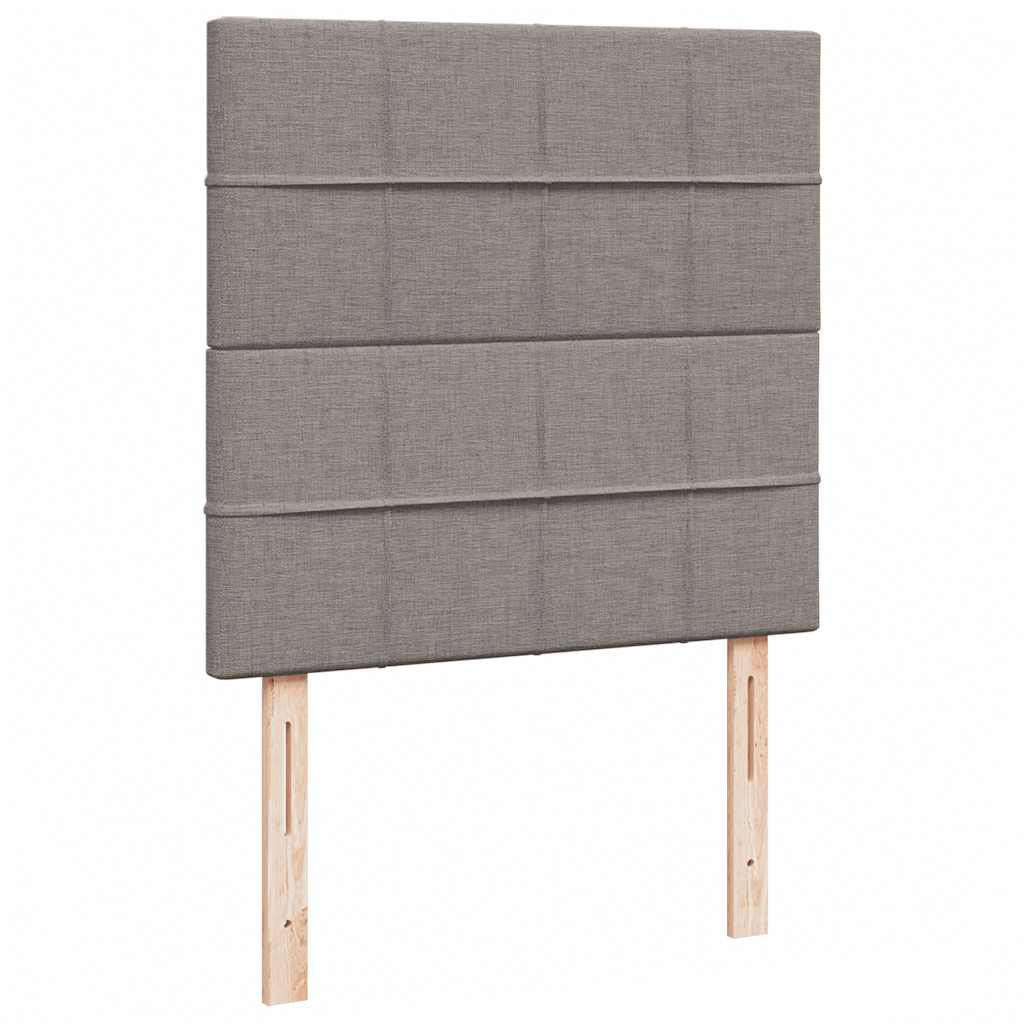 Cadre de lit ottoman avec matelas taupe 100x200 cm tissu