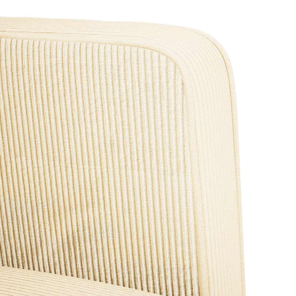 Canapé-chaise accoudoirs crème 54 cm tissu velours côtelé