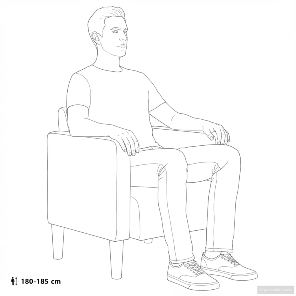 Canapé-chaise accoudoirs bleu 54 cm tissu velours côtelé