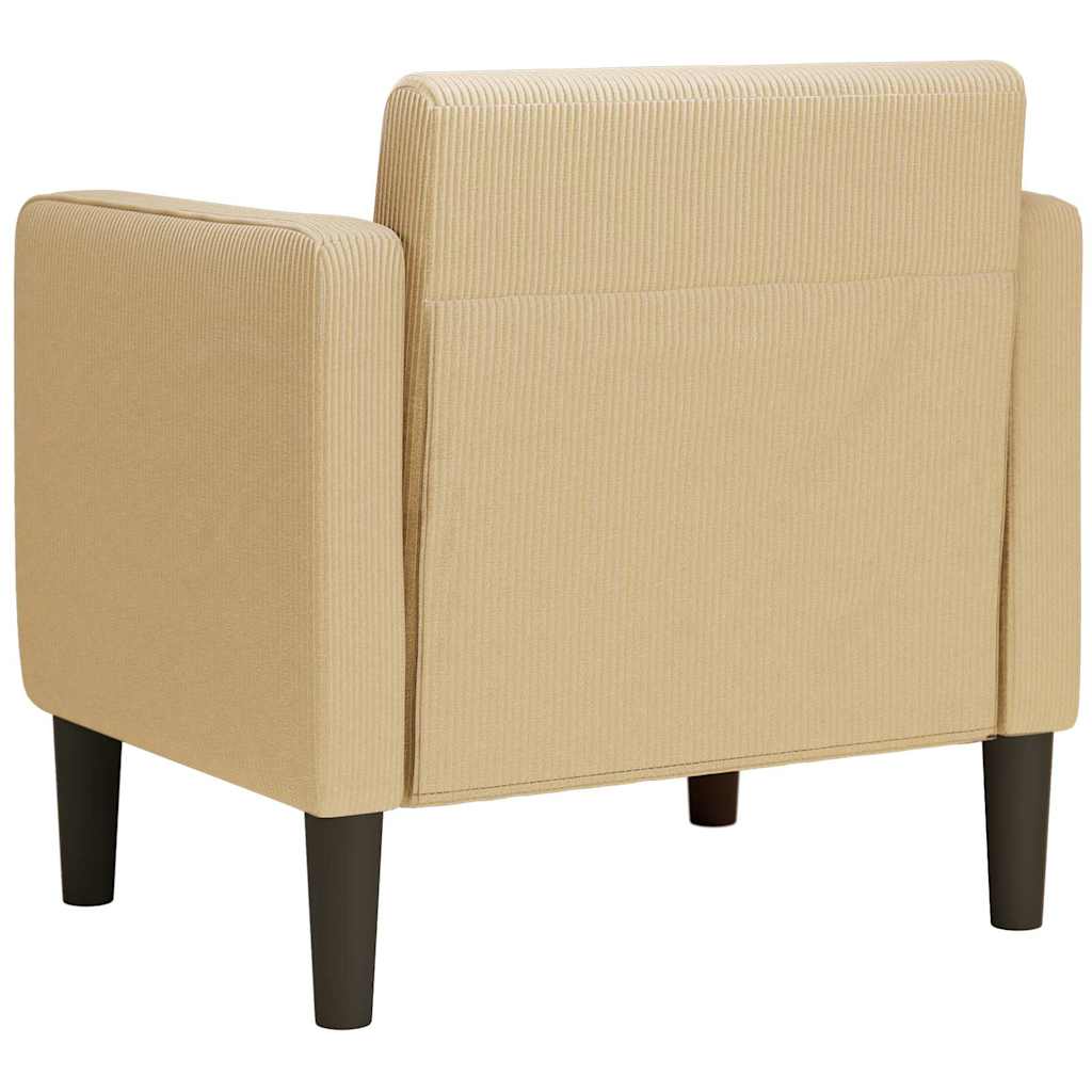 Canapé-chaise accoudoirs gris-vert 54 cm tissu velours côtelé - XIOS