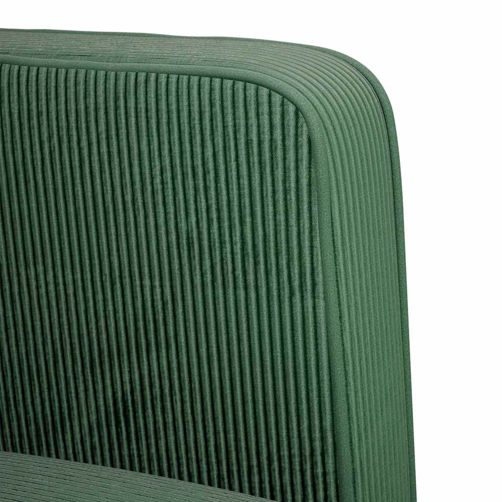 Canapé-chaise accoudoirs vert foncé 54 cm tissu velours côtelé - XIOS
