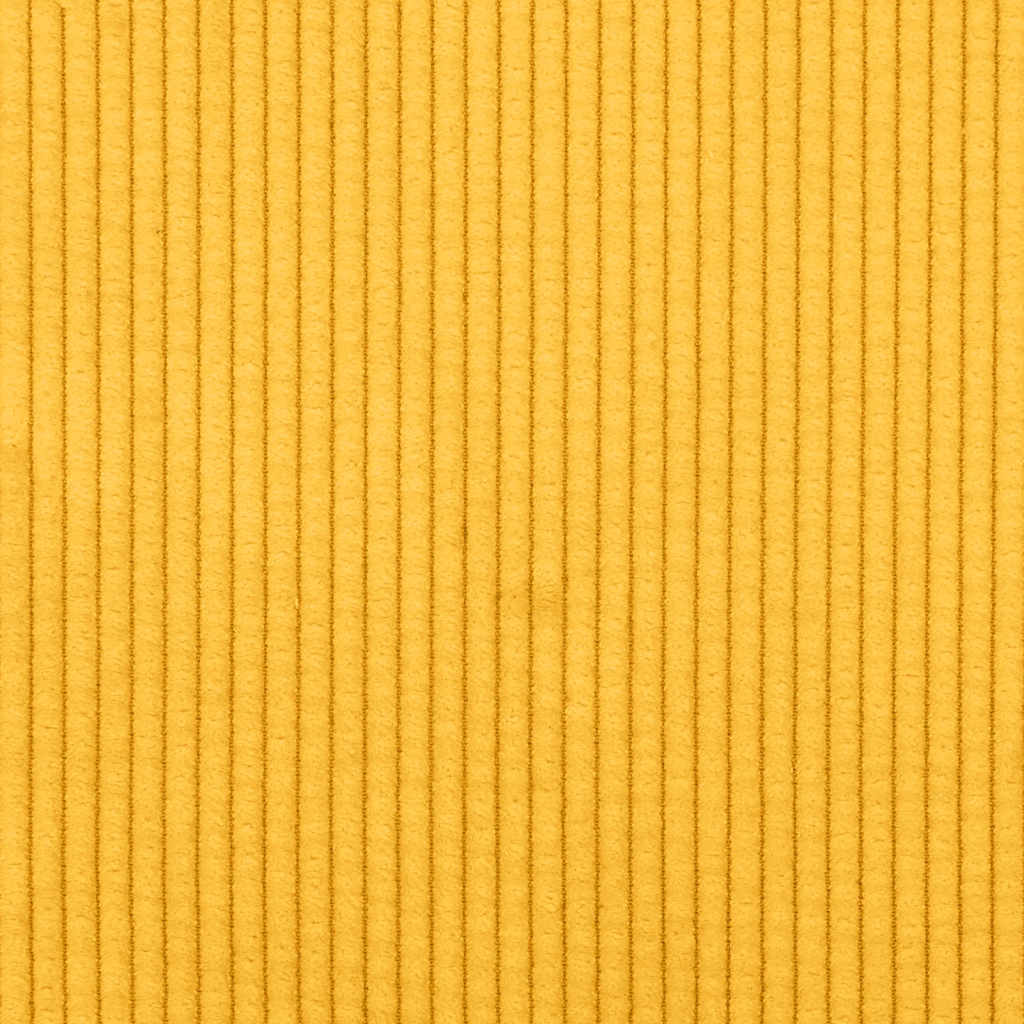 Canapé-chaise accoudoirs jaune foncé 54 cm tissu velours côtelé