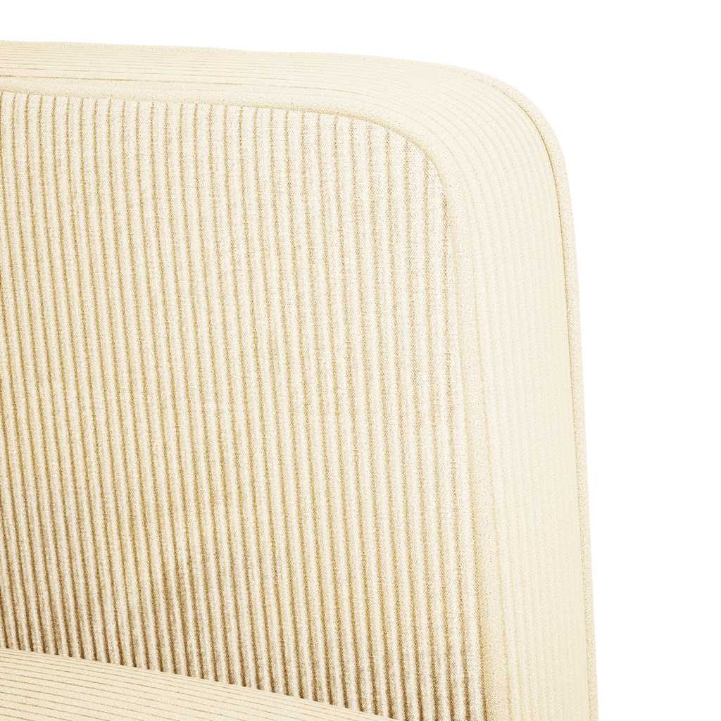 Canapé causeuse crème 109 cm tissu velours côtelé - XIOS