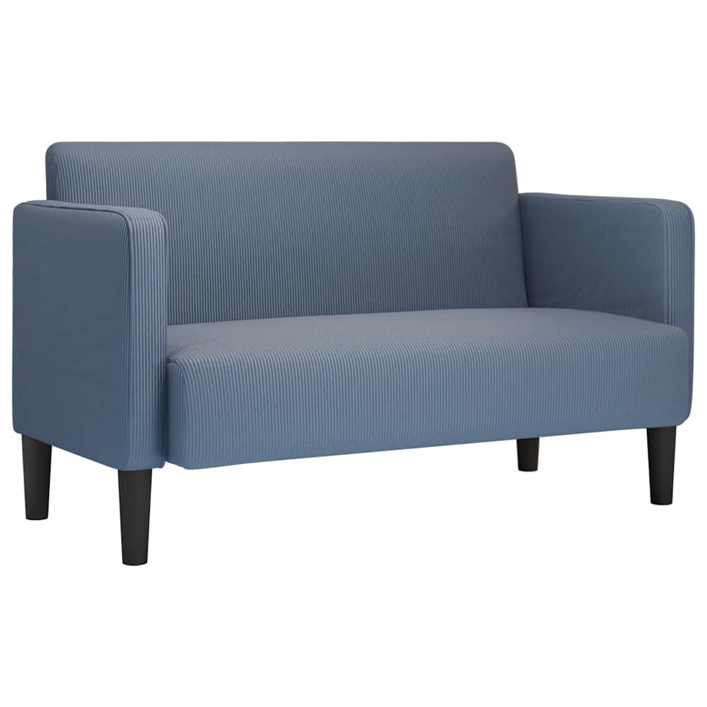 Canapé causeuse bleu 109 cm tissu velours côtelé - XIOS