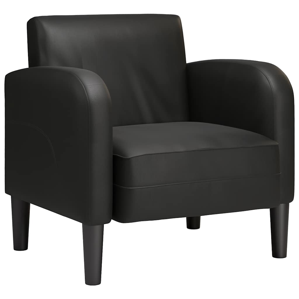 Chaise de canapé avec accoudoirs noir 54 cm similicuir - XIOS