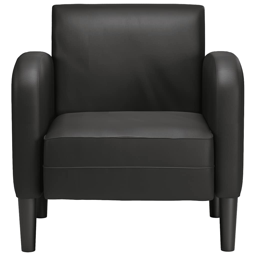 Chaise de canapé avec accoudoirs noir 54 cm similicuir - XIOS