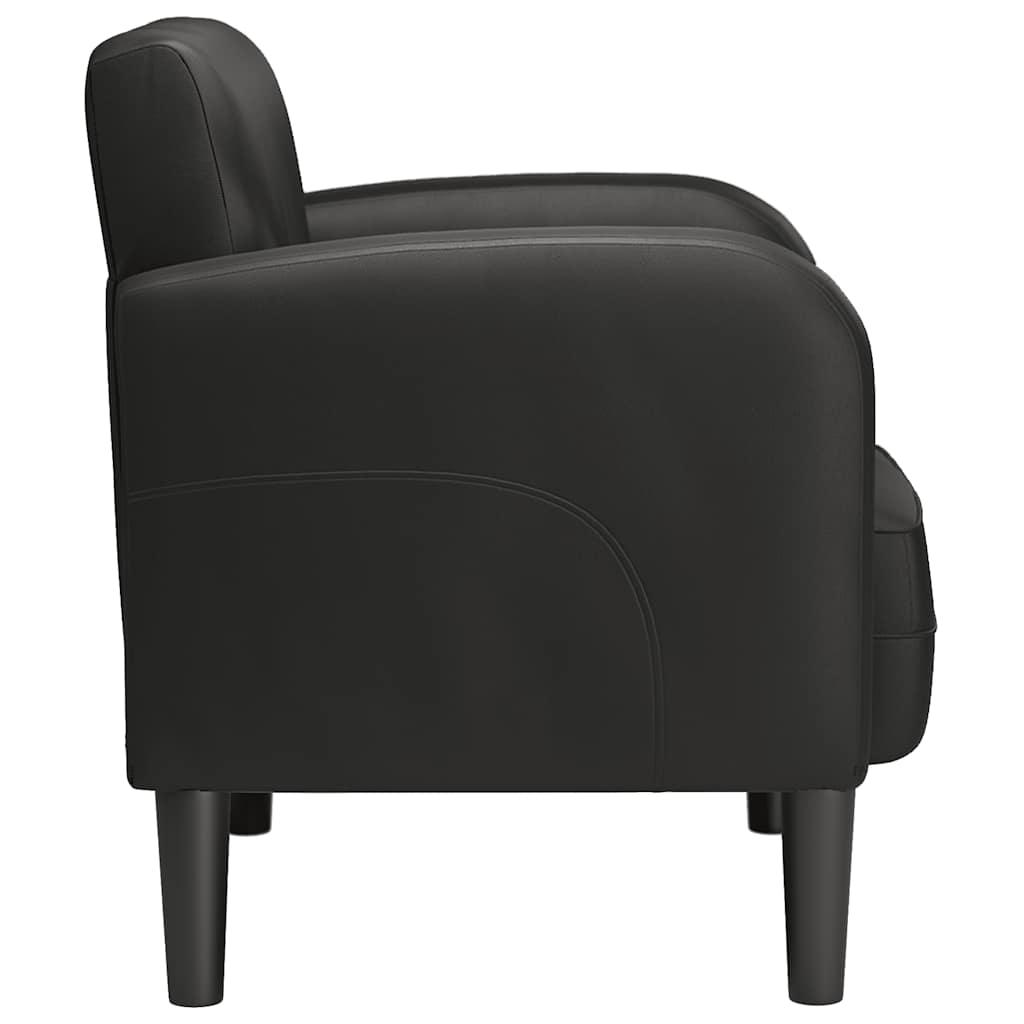 Chaise de canapé avec accoudoirs noir 54 cm similicuir - XIOS