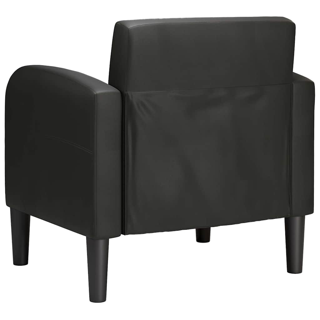 Chaise de canapé avec accoudoirs noir 54 cm similicuir - XIOS