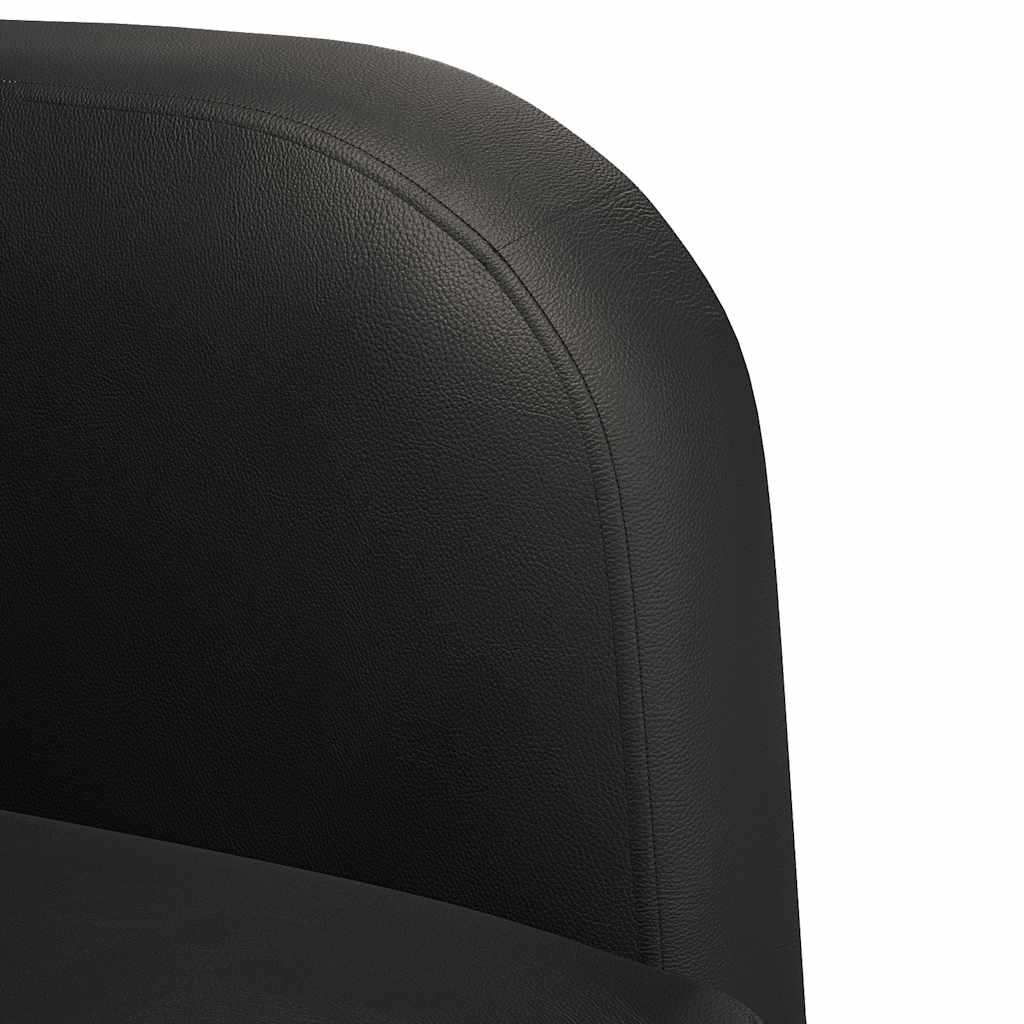 Chaise de canapé avec accoudoirs noir 54 cm similicuir