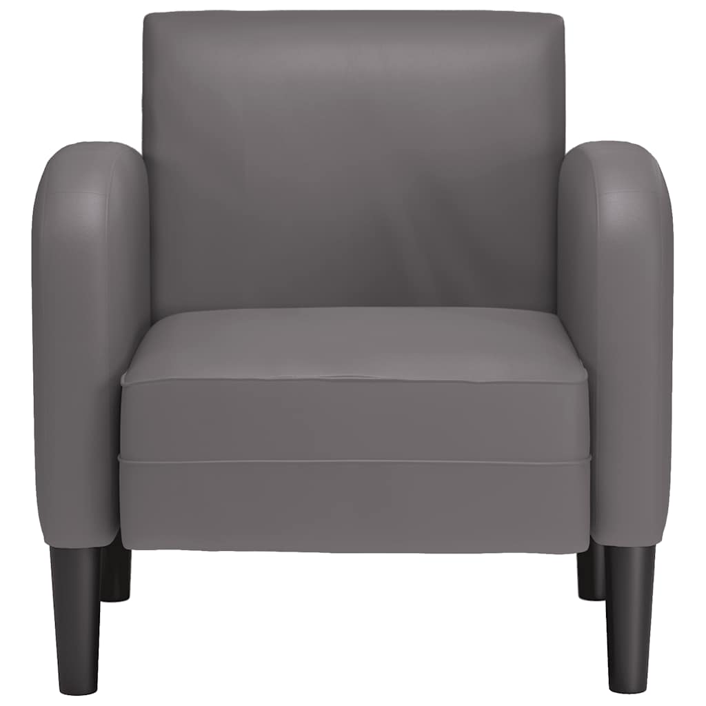 Chaise de canapé avec accoudoirs gris 54 cm similicuir - XIOS