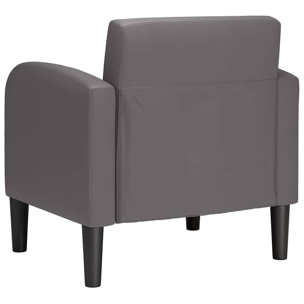Chaise de canapé avec accoudoirs gris 54 cm similicuir