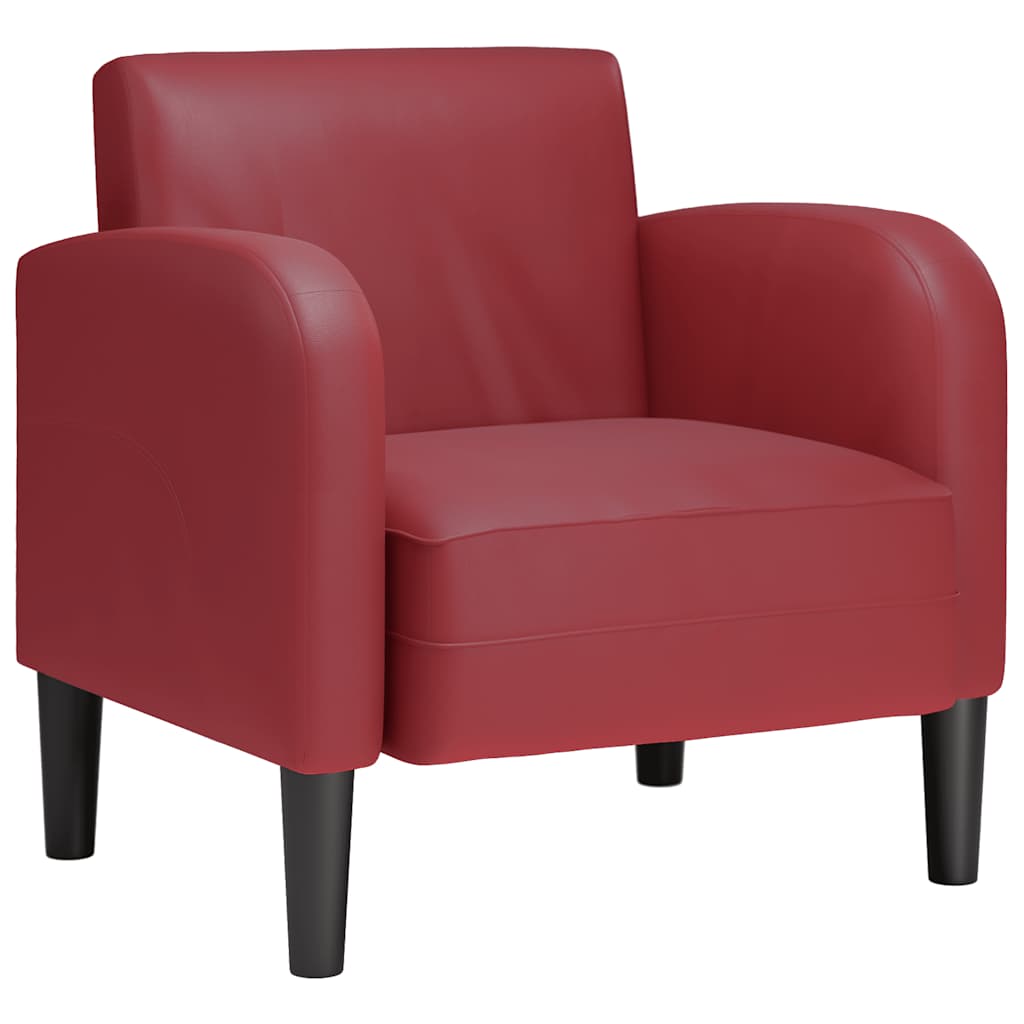 Chaise de canapé et accoudoirs rouge bordeaux 54 cm similicuir - XIOS