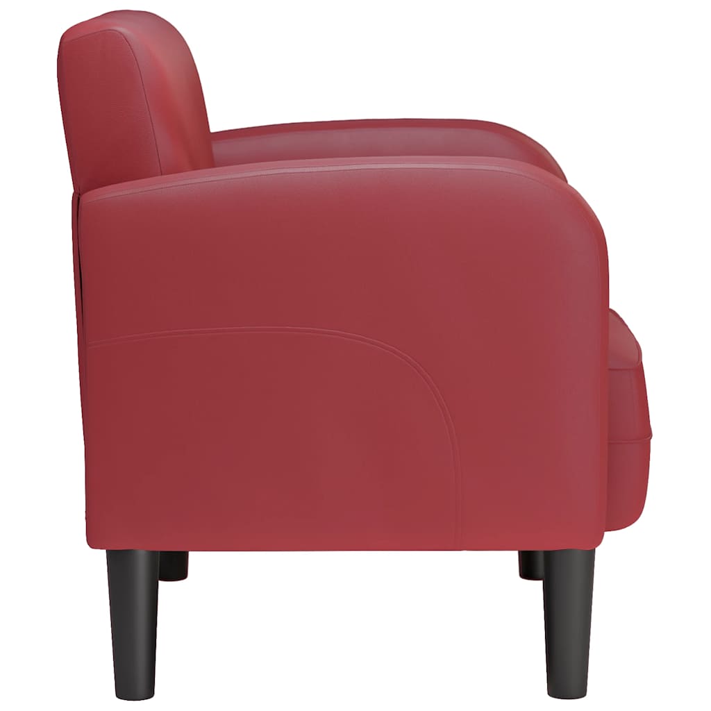 Chaise de canapé et accoudoirs rouge bordeaux 54 cm similicuir - XIOS
