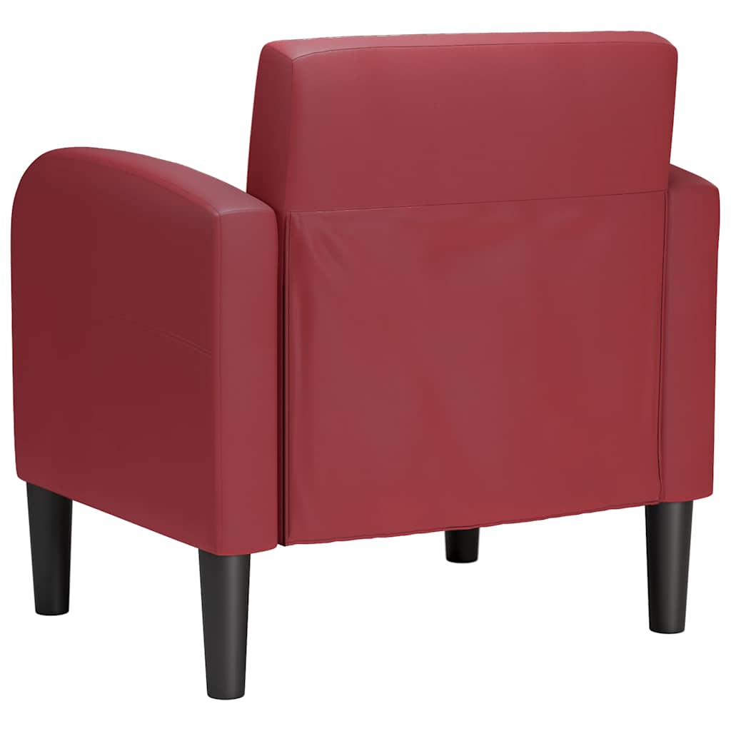 Chaise de canapé et accoudoirs rouge bordeaux 54 cm similicuir