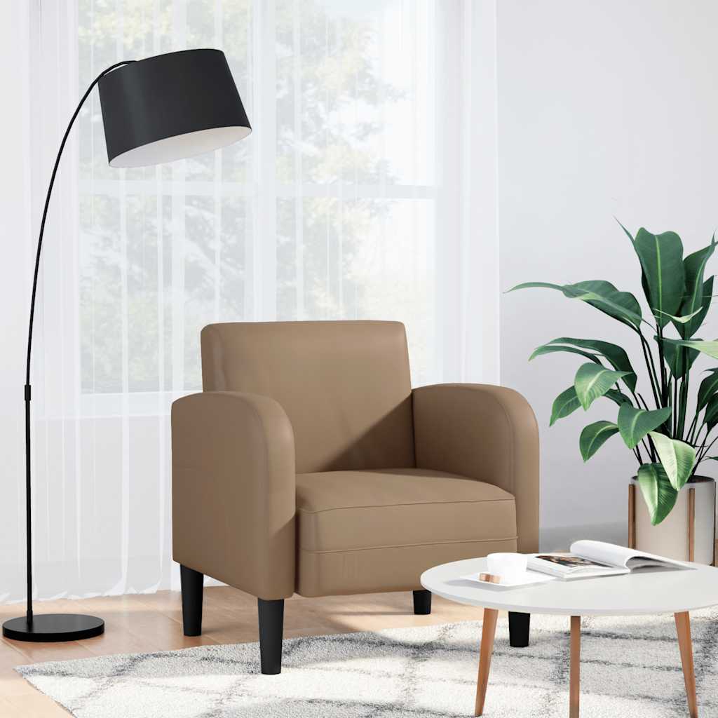 Chaise de canapé avec accoudoirs cappuccino noir 54 cm - XIOS
