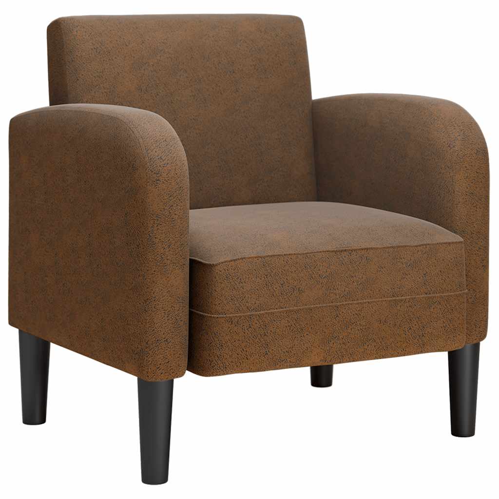Chaise de canapé avec accoudoirs marron 54 cm similicuir - XIOS