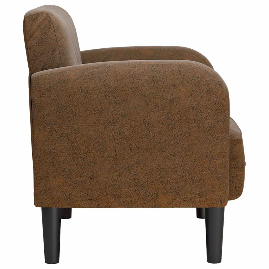 Chaise de canapé avec accoudoirs marron 54 cm similicuir - XIOS