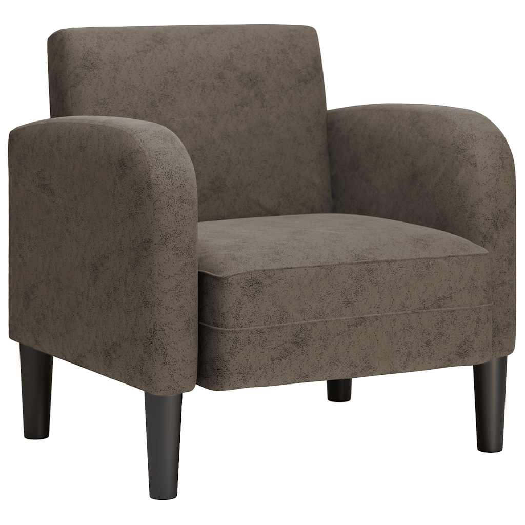 Chaise de canapé avec accoudoirs gris foncé 54 cm similicuir - XIOS