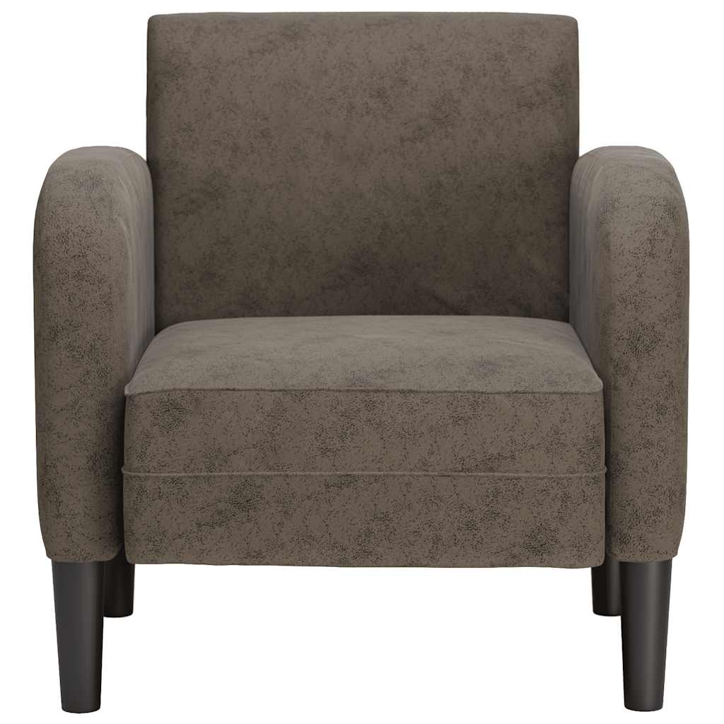 Chaise de canapé avec accoudoirs gris foncé 54 cm similicuir - XIOS