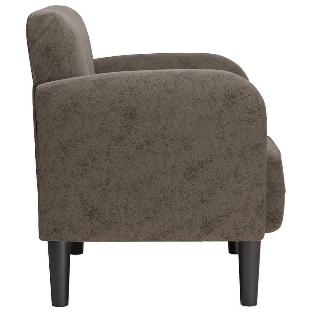 Chaise de canapé avec accoudoirs gris foncé 54 cm similicuir - XIOS