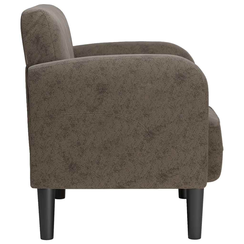 Chaise de canapé avec accoudoirs gris foncé 54 cm similicuir