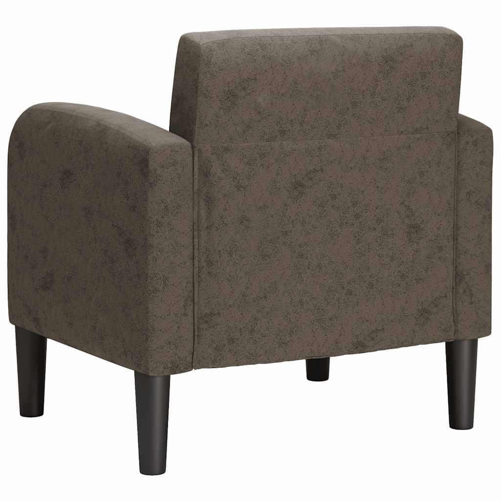 Chaise de canapé avec accoudoirs gris foncé 54 cm similicuir