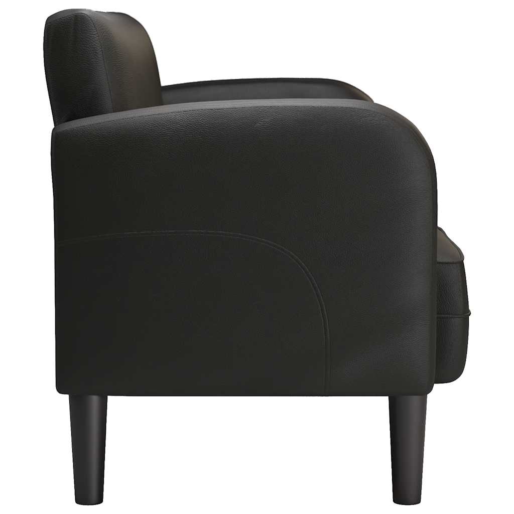 Canapé causeuse noir 110 cm similicuir - XIOS