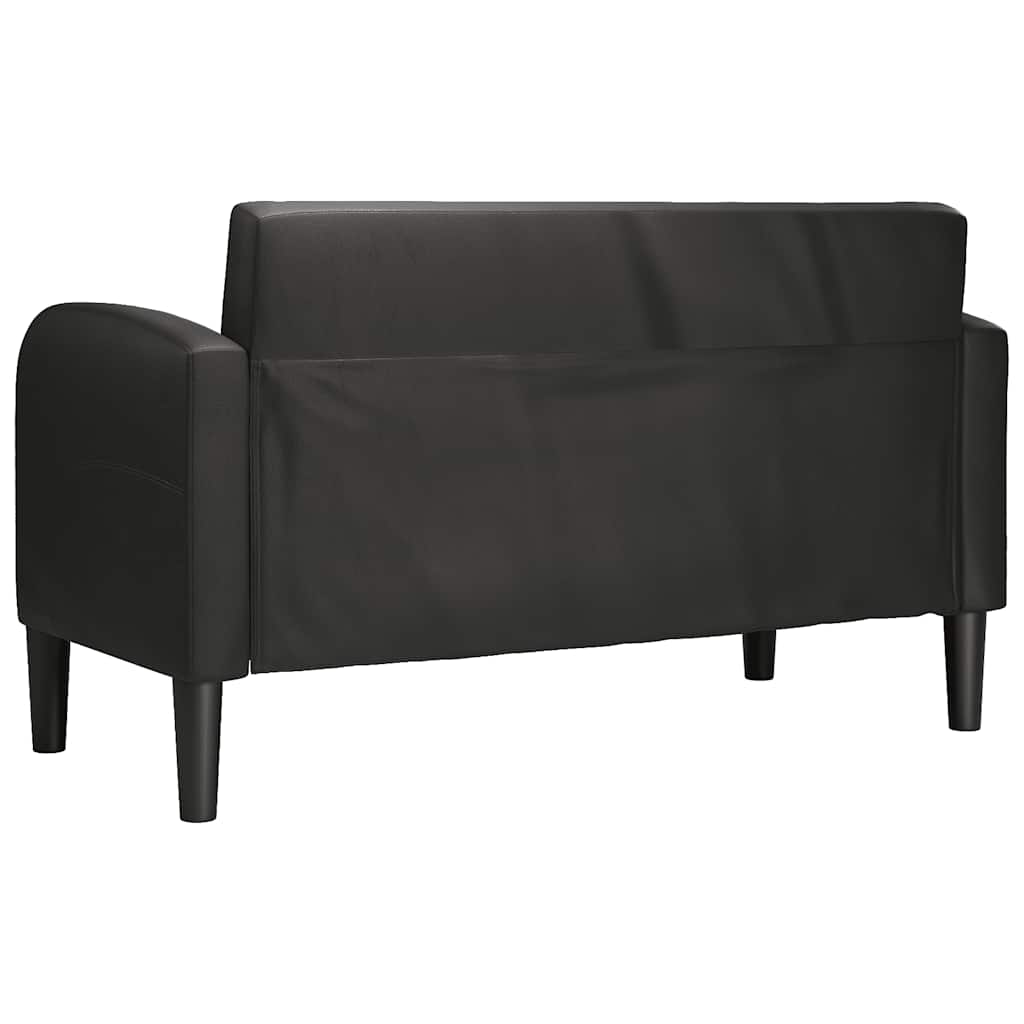 Canapé causeuse noir 110 cm similicuir - XIOS