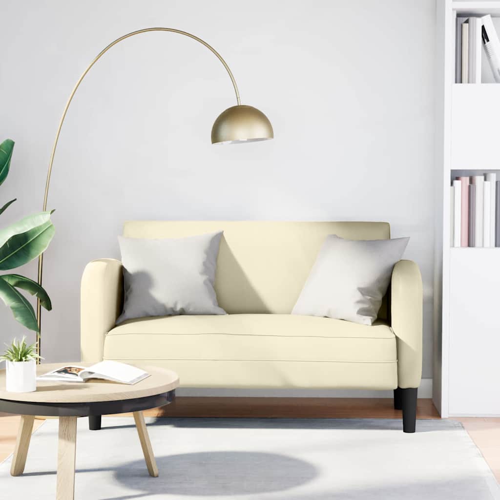 Canapé causeuse crème 110 cm similicuir - XIOS