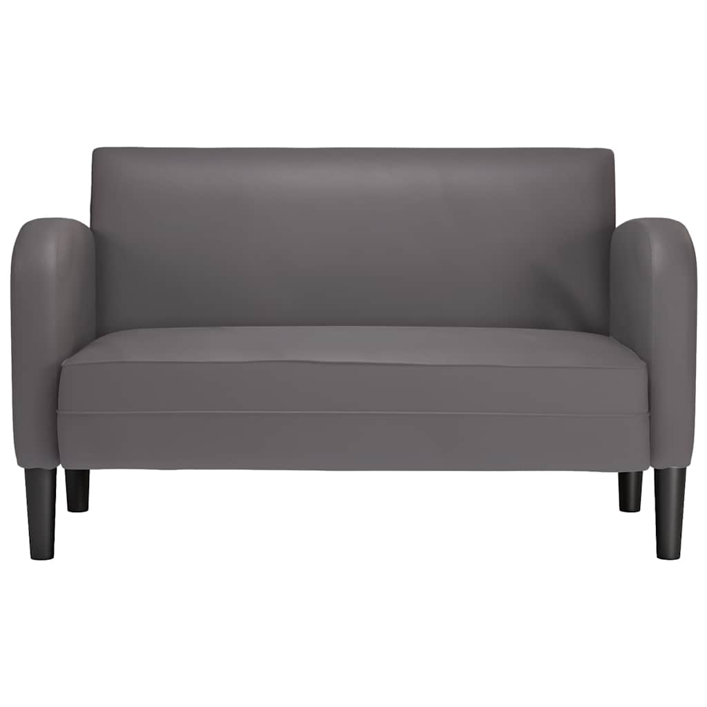 Canapé causeuse gris 110 cm similicuir