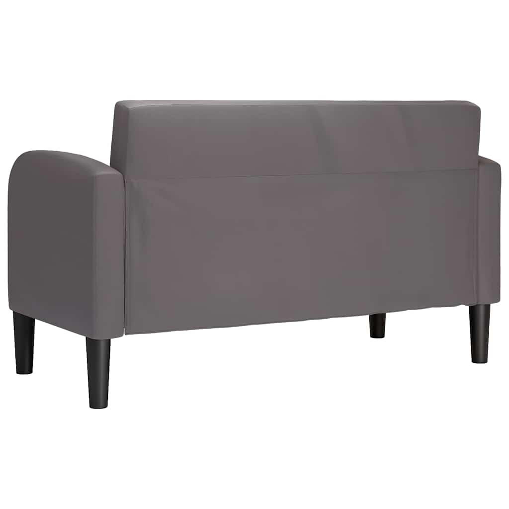 Canapé causeuse gris 110 cm similicuir