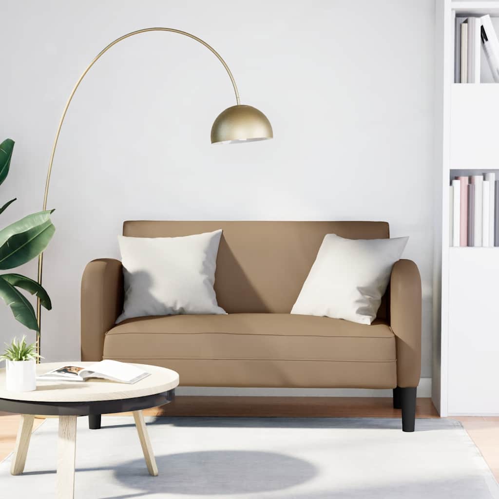 Canapé causeuse cappuccino 110 cm similicuir - XIOS
