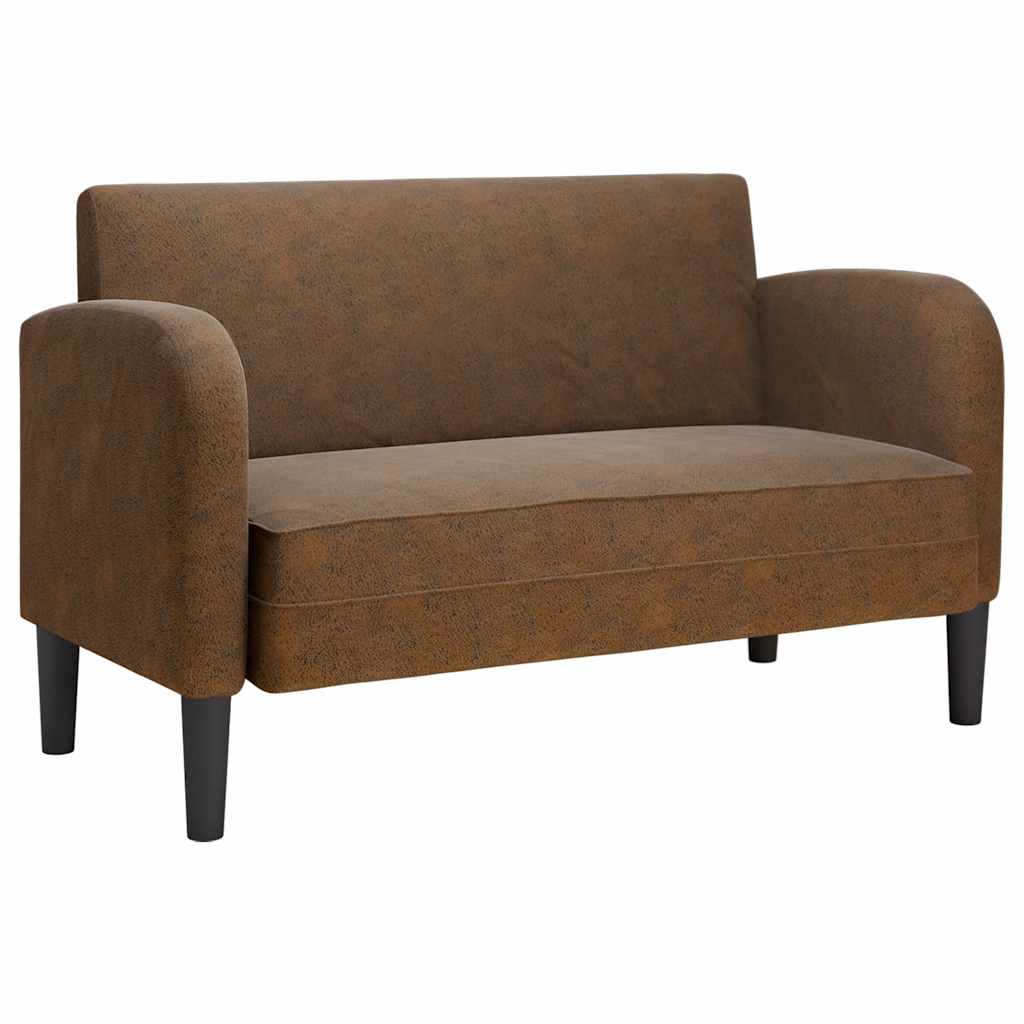 Canapé causeuse marron 110 cm similicuir - XIOS